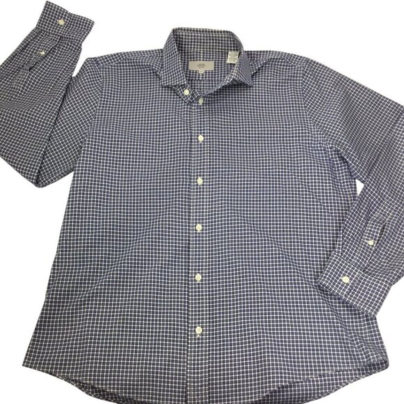 Jack Spade Bleecker Street Men's XL Blue Check Long Sleeve Shirt Button Up - Picture 6 of 7